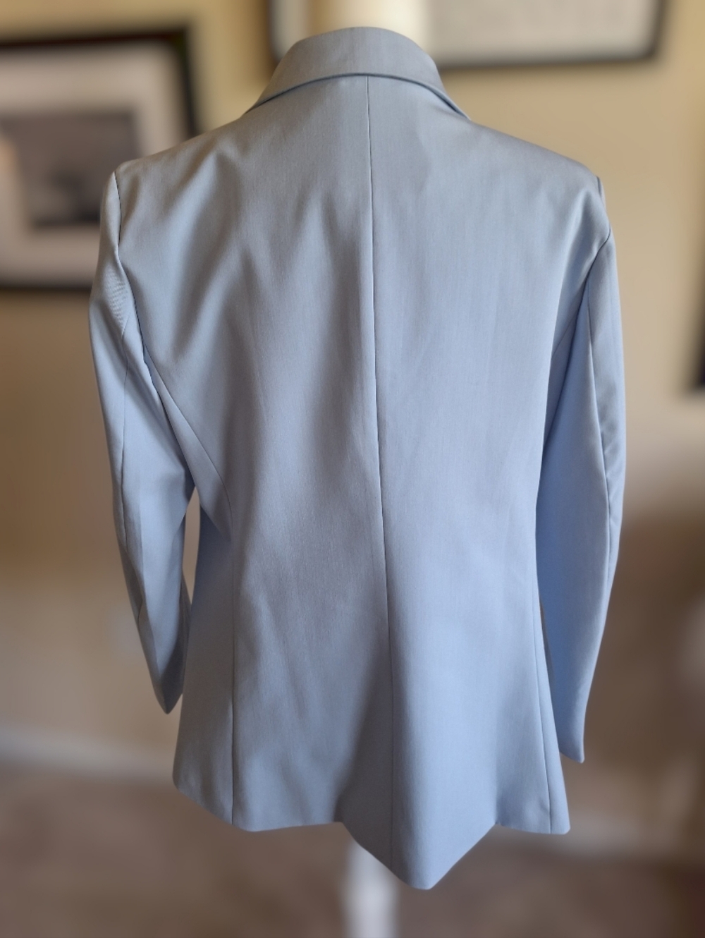 New With Tag Light Blue Women's Single-Button Blazer Jacket Size L - Picture 2 of 8